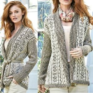 Peruvian Connection Cardigan Pima Cotton SZ Large